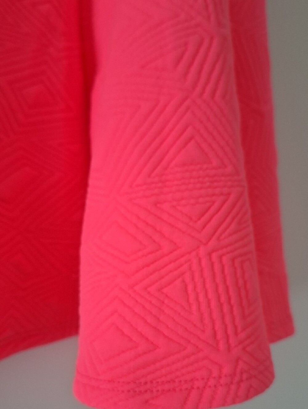 Black Bead Neon Coral Pink Skater Skirt - Picture 3 of 7